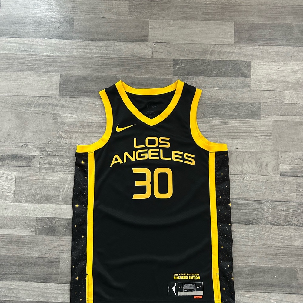 Nike Black and Yellow Los Angeles Jersey